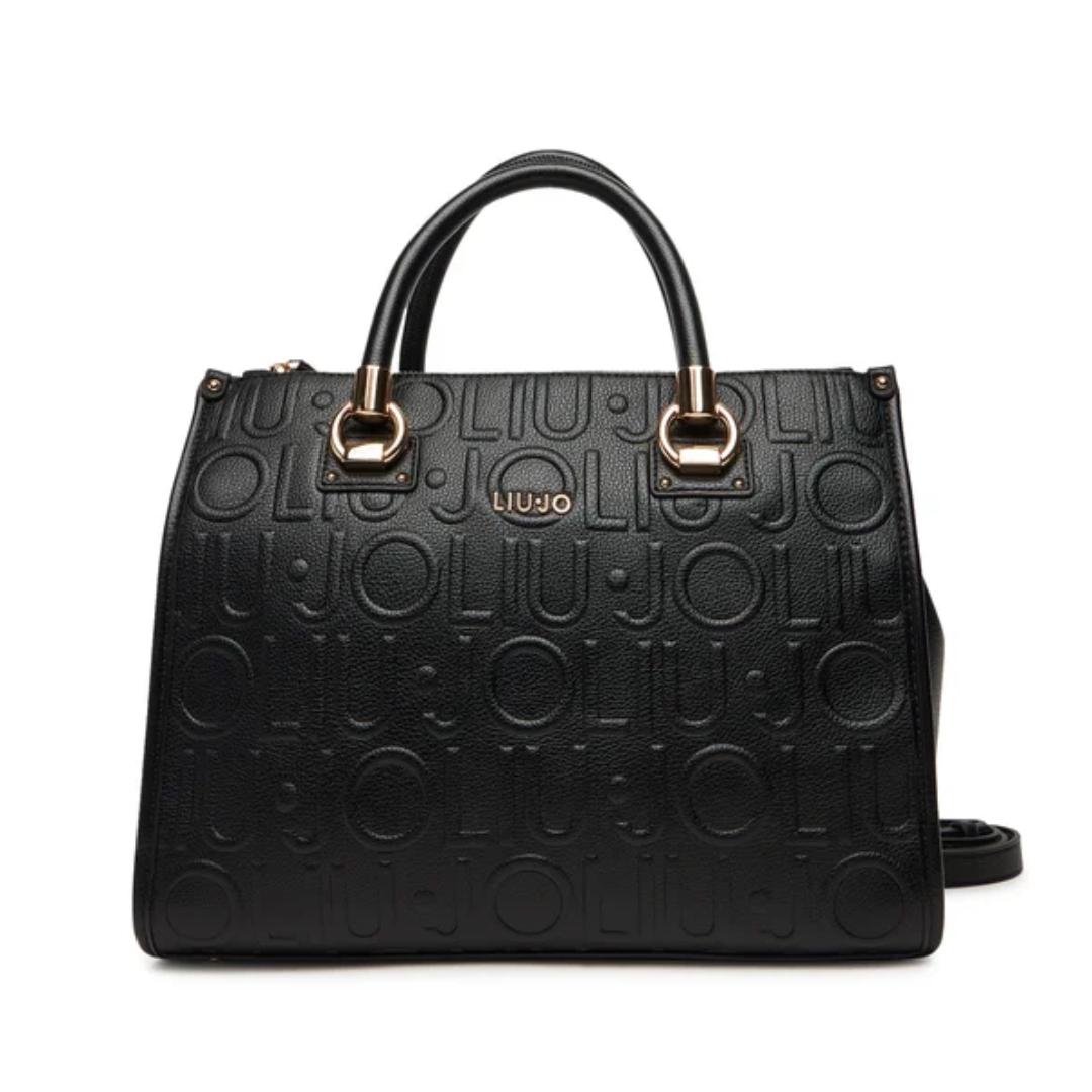 Borsa Satchel Media con Logo