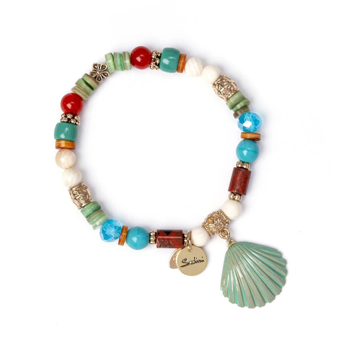 Bracciale Elastico con Conchiglia Pendente Partenope