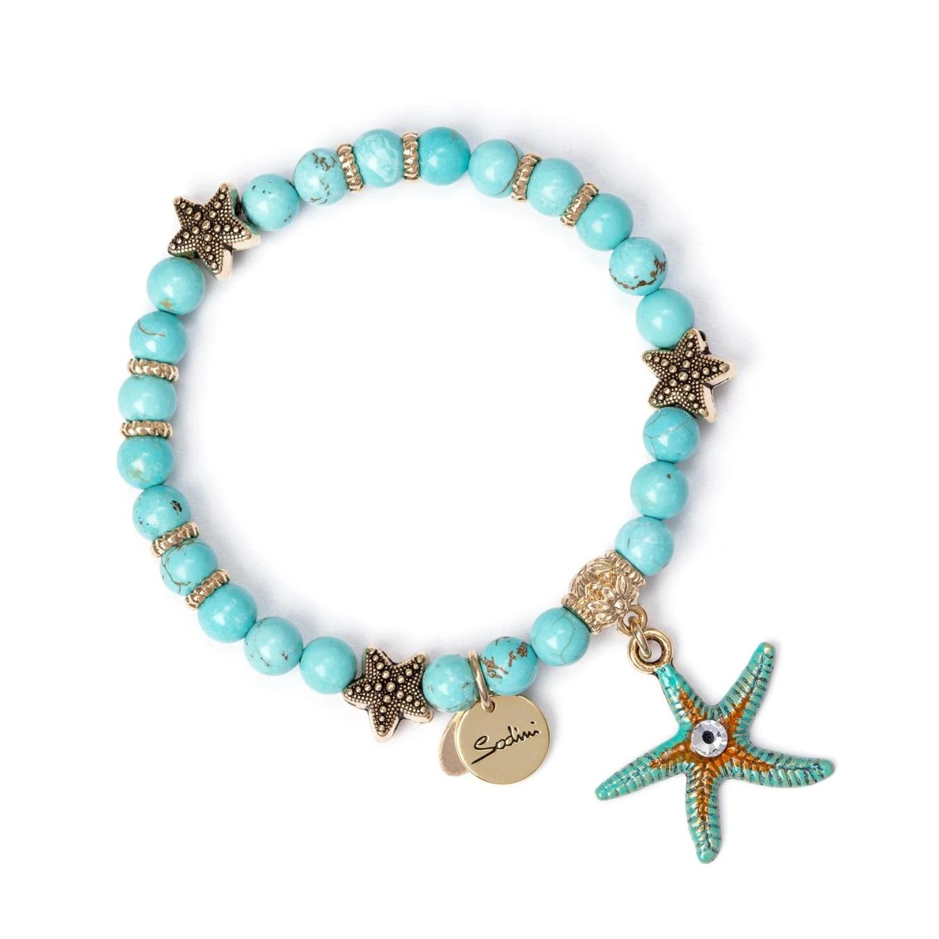 Bracciale Elastico con Stella Marina Pendente Partenope