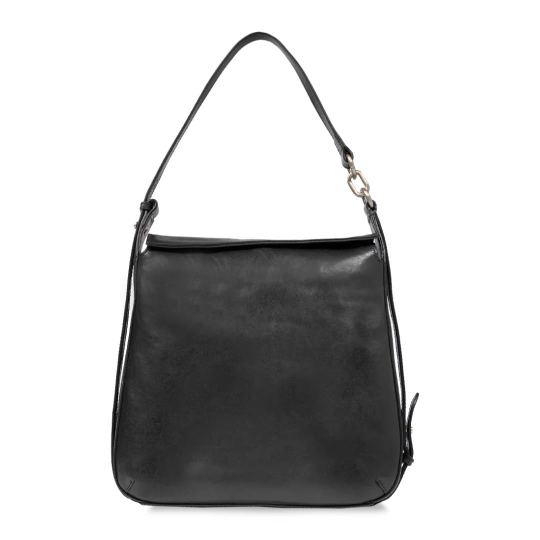 Borsa a Spalla in Pelle con Zip Frontale