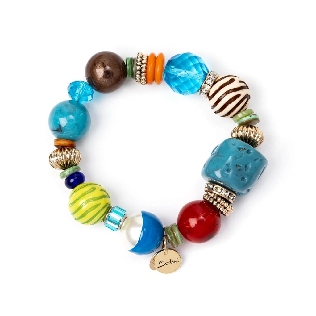 Bracciale Elastico Grandi Boule, Perline, Anellini Partenope