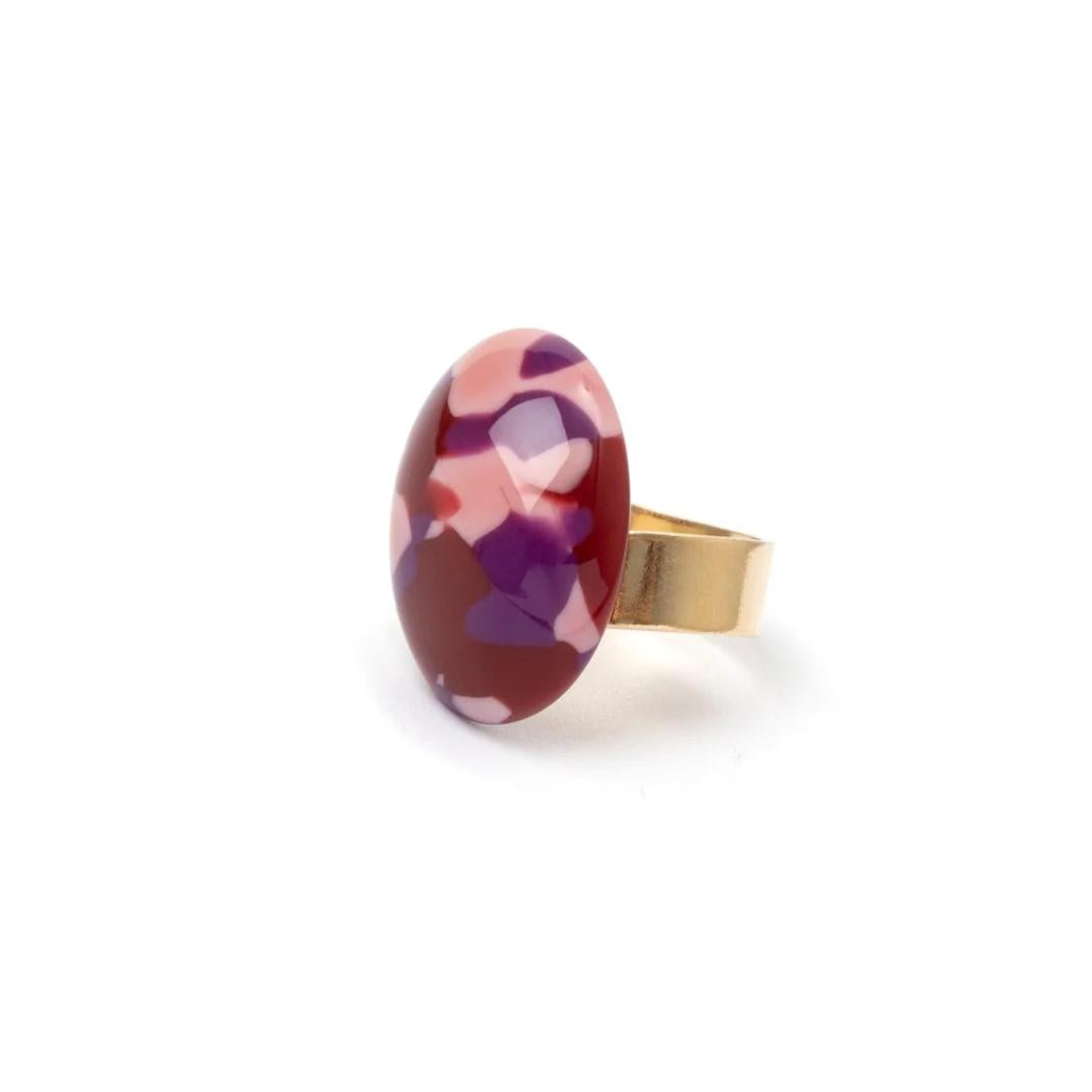 Anello con Calottina Ovale Sleeping Satellite
