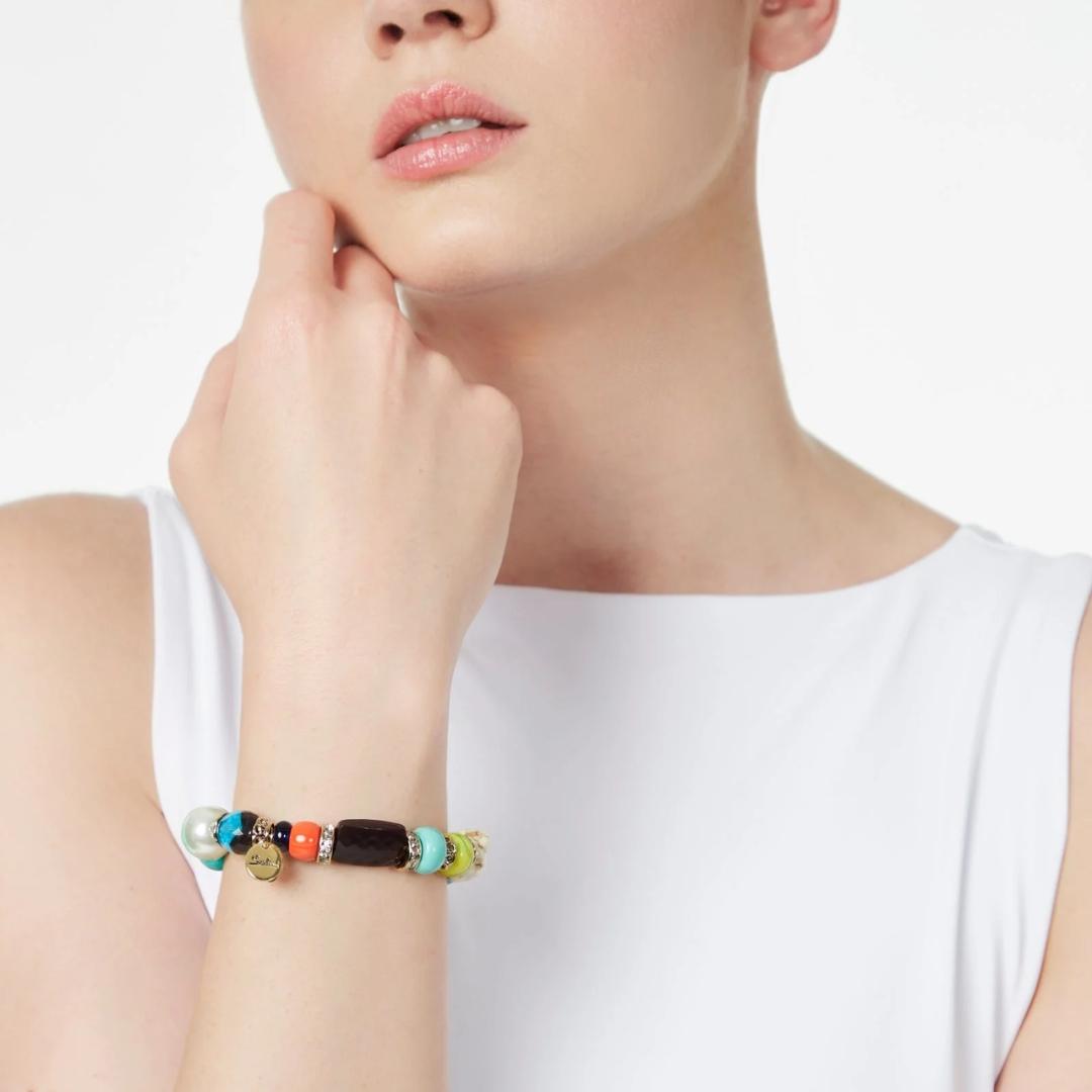 Bracciale Elastico con Grandi Elementi Partenope